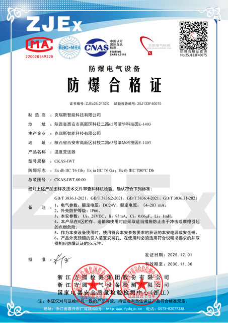 Explosion-Proof Certificate