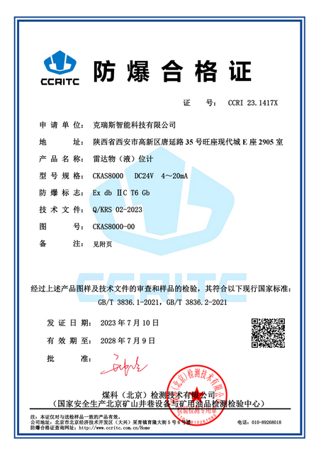 Explosion-Proof Certificate