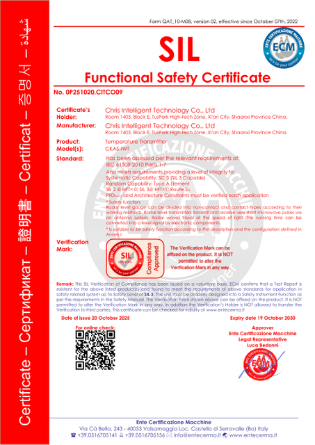 Temperature Transmitter SIL Certification_00